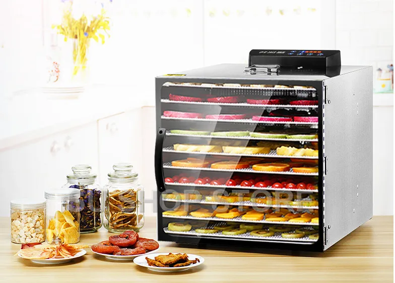 Stainless Steel Fruit Dryer Food Household Small Food Fruit and Vegetable Pet Air Dryer Fruit and Vegetable Commercial 10 layers