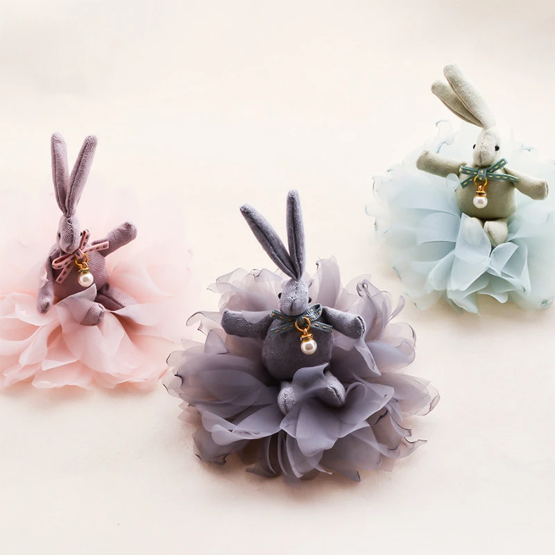新デザインウサギの布ヘアクリップシフォン花漫画ヘアピンかわいい女の手作り女性の髪飾り Hair Accessories For Girls Hair Accessoriescute Hair Accessories Aliexpress