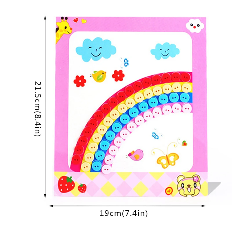 DIY кнопка наклейки дети ручной работы живопись ремесло набор обучения обучающая доска для рисования с игрушками для детей подарок