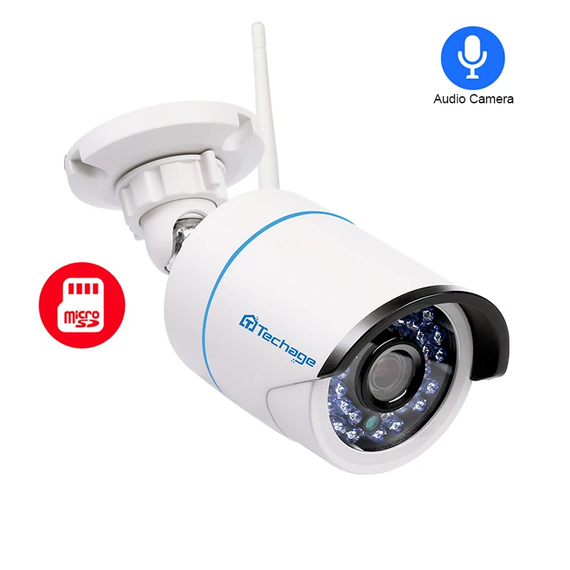 

Techage iCsee Wifi Wireless IP CCTV Camera 1080P 720P Night Vision Video Audio Sound SD Card Record Security CCTV Surveillance