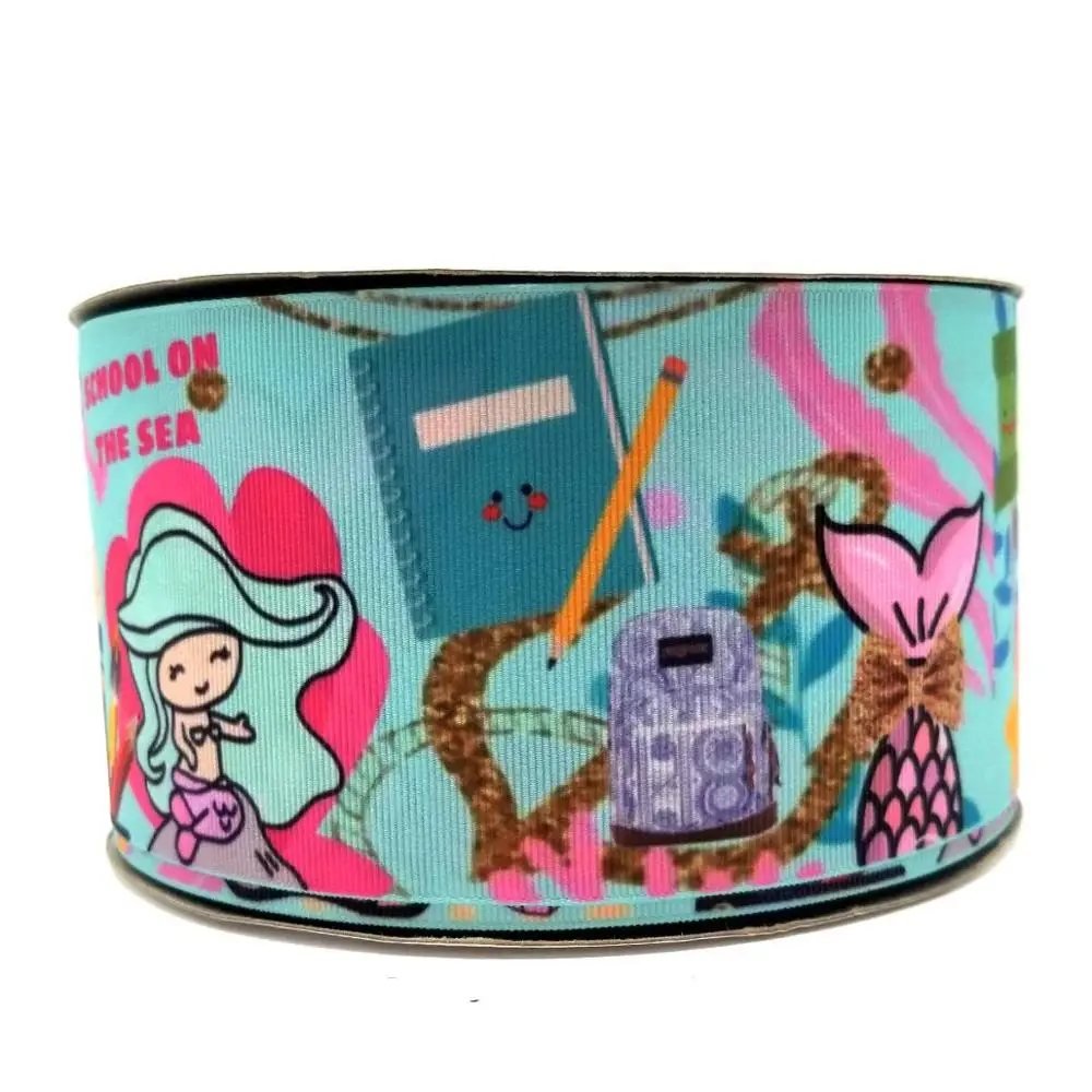 

Free shipping 50 yard back to school printed grosgrain ribbon 29567