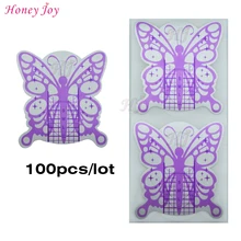 100 шт. Профессиональный Новый Butterfuly Форма Ногтей Советы Nail Art Руководство Форма Формы Акриловые УФ Гель Наращивание Ногтей Наклейки Маникюр