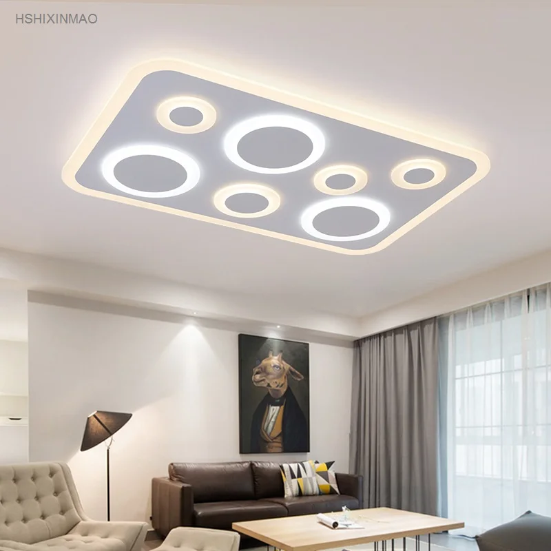 

New LED Acrylic Ceiling Light Rectangular Atmosphere Living Room Stylish Modern Bedroom Restaurant Study Ceiling lights 110-240V