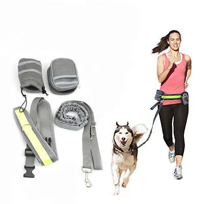 

Lekexi Nylon Elastic Belt Running Dog Leash Set Hands Free Dog Collar Pet Acces Lead Strap Rope Waist Belt For Walking Running