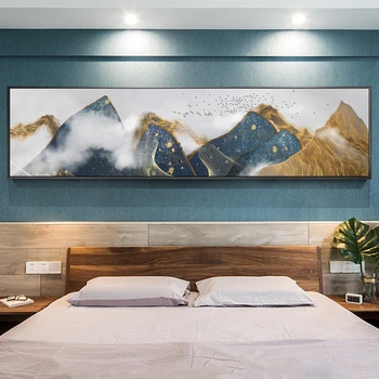 

New Chinese Style Mountains And Rivers Scenery Cloud Sea Canvas painting Posters And Prints For Living Room Study Room Office HD