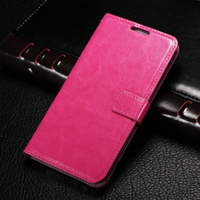 Кожаный чехол-книжка Nephy для samsung Galaxy A3 A5 A7 J1 J3 J5 J7 Core Grand Prime Pro Note 4 5 - Цвет: Rose red
