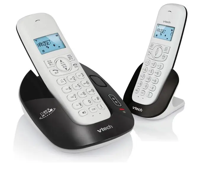 2,4 ГГц DECT6.0 Bluethooth беспроводной телефон для дома и офиса Bluetooth беспроводной стационарный телефон с одной двумя трубками - Цвет: Two Handset Black
