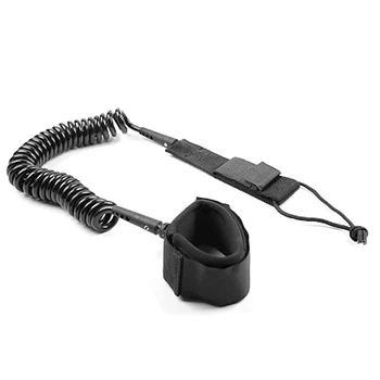 

10ft 7mm Surfboard Leash Elastic Rotatable Retractable Coiled Spring Leg Foot Rope For Surfing sports & entertainment
