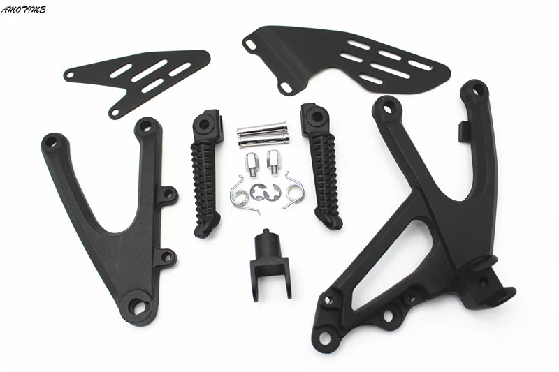 For Yamaha YZF-R1 YZF R1 07 08 Black Aluminum Front Rider Foot Pegs Bracket