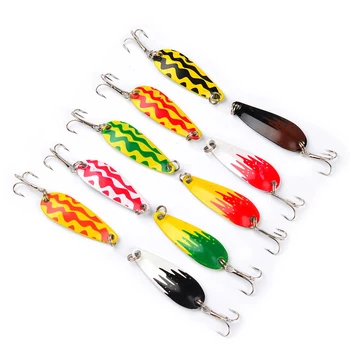 

1pcs Metal Spoon Fishing Lure 7g Spinner Bait Colorful Sequins Hooks 10 colors Artificial Hard Baits Tackle Fishing Accessories