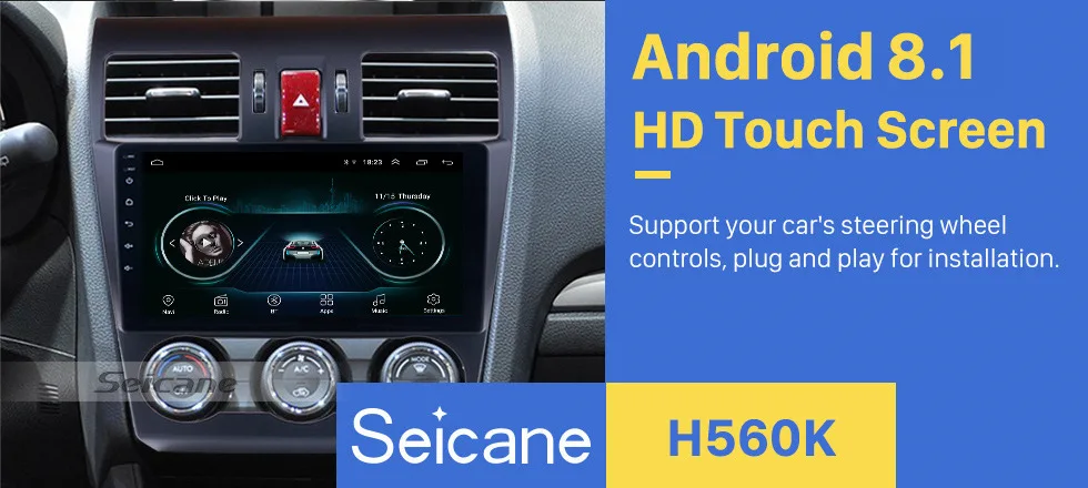 Sale Seicane 9" Quad-core Android 8.1 Car Stereo GPS Multimedia Player For 2015 Subaru Forester support SWC Steering Wheel Control 0