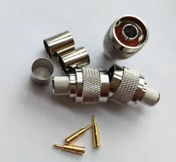

10pcs/lot N male plug crimp RG8 RG165 RG213 LMR400 RF connector
