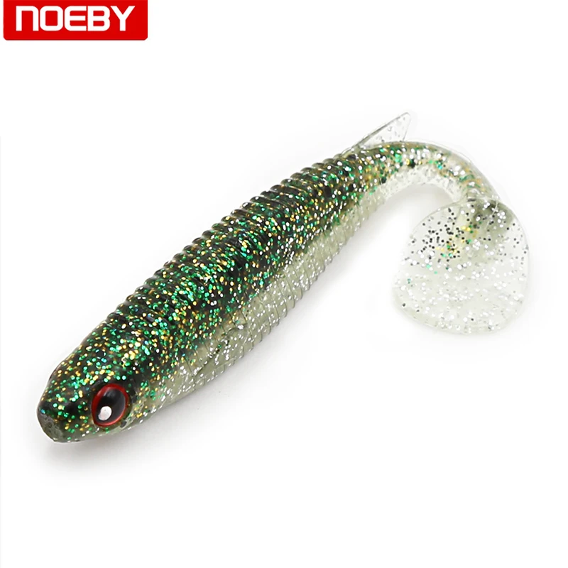 NOEBY Venta caliente 10 cm Pesca Artificial suave señuelo de caucho de silicona de Pesca comida artificiales Señuelos de Pesca S5485