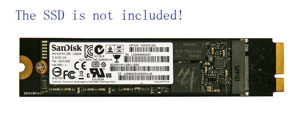 Карта адаптера на 7 + 17 PIN 64G 128G 256G 512G M.2 NGFF SSD для 2012 MacBook Air A1465 A1466 MD223 MD224 MD231 MD232|ngff m.2|ssd