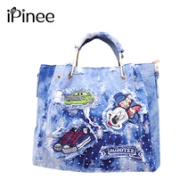 IPinee женские сумки через плечо для женщин Высококачественная вымытая джинсовая роскошная дизайнерская сумка Sac основная Женская сумка на плечо