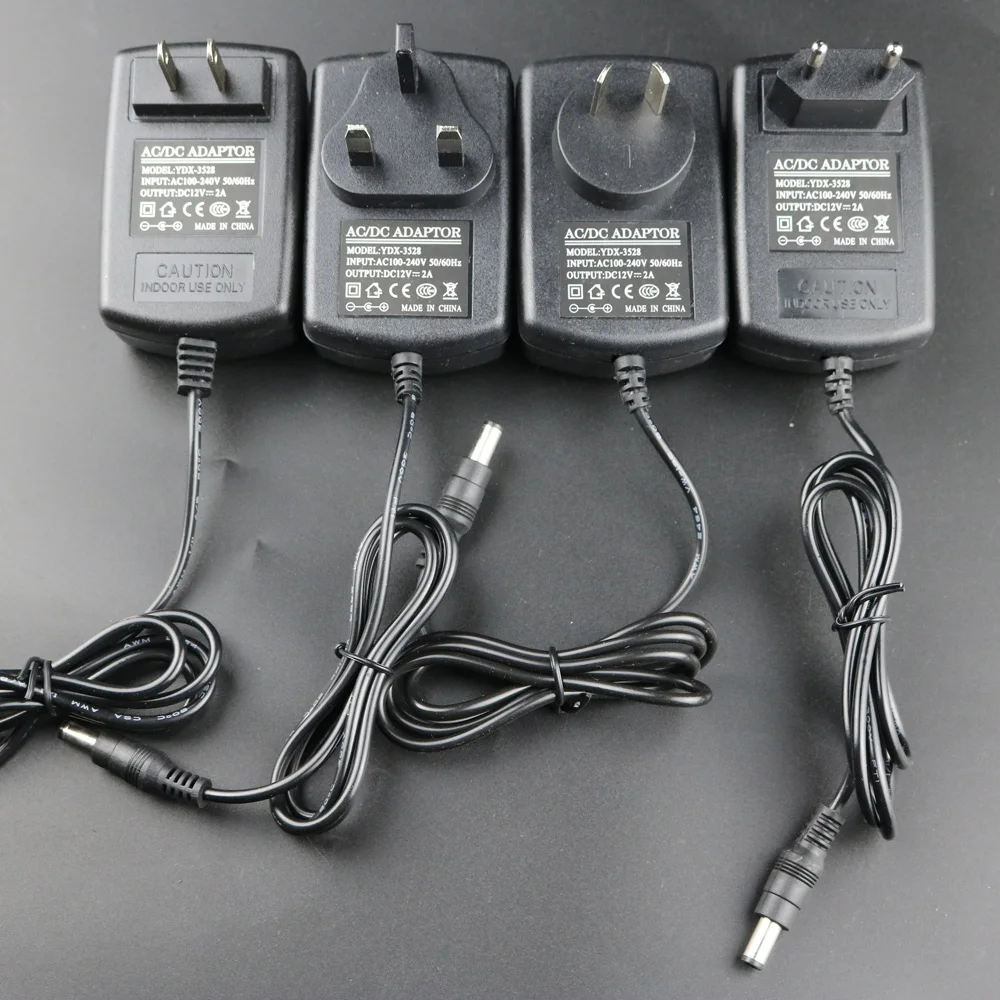 12 V 2A AC 100 V 240 V Adaptador convertidor DC 12 V 2A fuente de