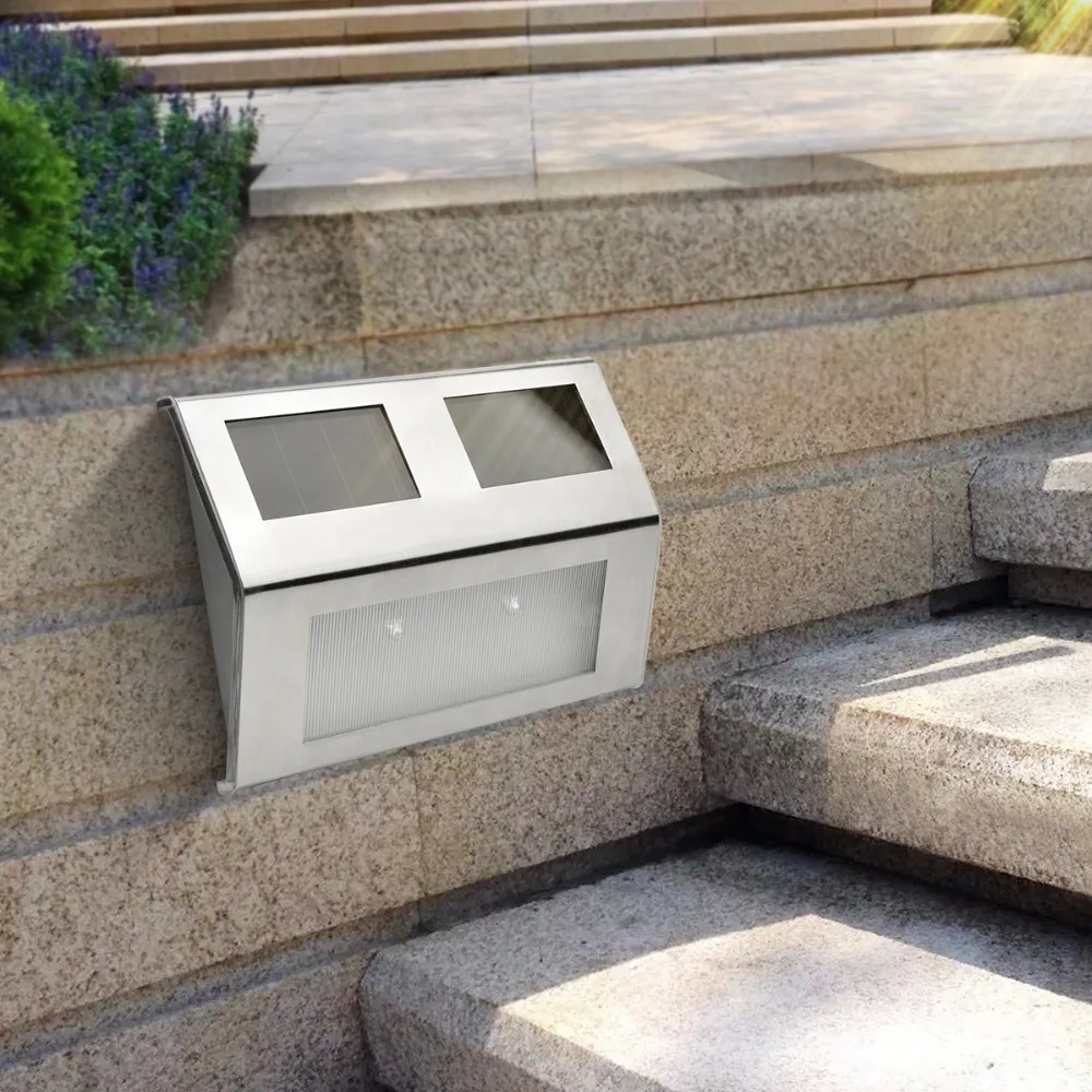 

LED Solar light Sensor control Waterproof Wall lamp For Outdoor Patio Yard Pathway Garden Stairs Step Night Security lighting