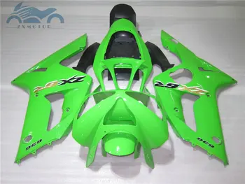

Free Custom fairings kit for KAWASAKI 2003 2004 Ninja ZX6R ZX 636 Injection racing fairing kits ZX 6R 03 04 green bodywork parts