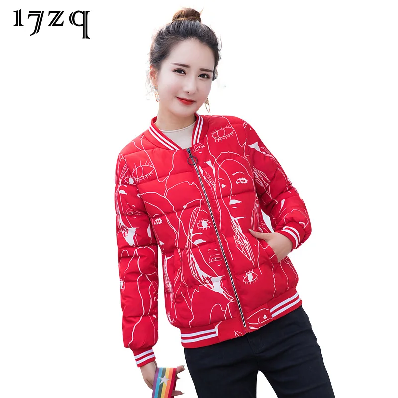 Hiver Office balck red Femmes Noir 2018 Mode La Épais gray Trendy 17zq Personnalité Lady White Parkas Uniforme De Mince Baseball P819 FIUf7nxRqW