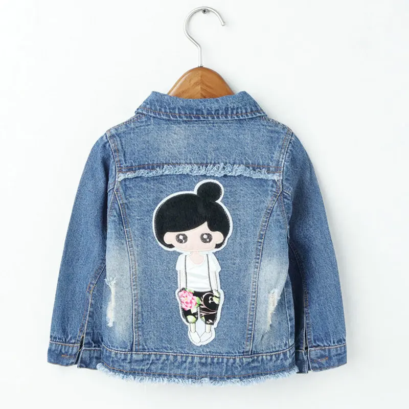 Girls Denim Jackets Coats Long Sleeve Pineapple Jeans Coat Infantil Teenage Outwear Children Clothing Kids Girls Denim Clothes (3)