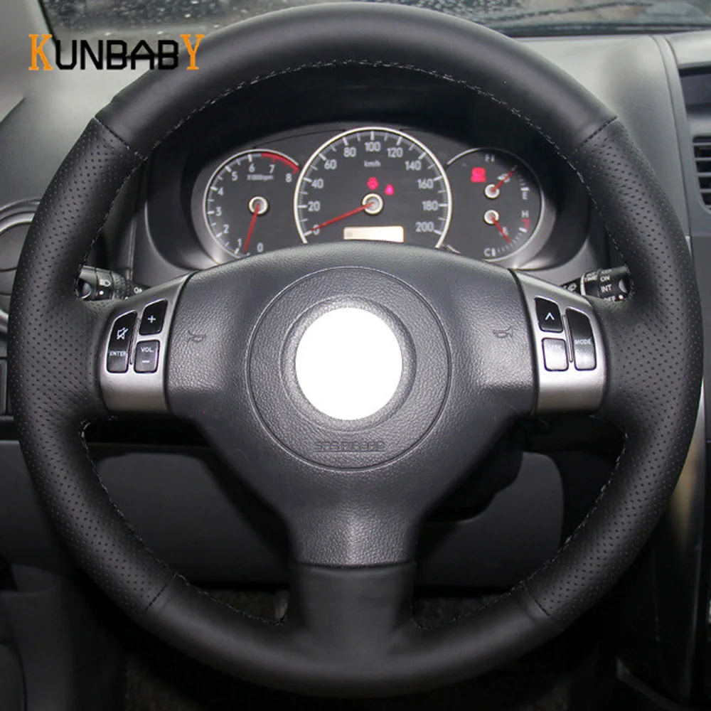 

KUNBABY Micro Fibre Leather Steering Wheel Cover Auto Cover on The Steering Wheel Case for Suzuki SX4 Alto Old Swift Opel Agila