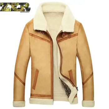 

Mens Sheepskin Casual Coat Winter Male Fur Coat Men's Leather Jacket Velvet Thicken Leather Fur Coat Manteau Fourrure Homme