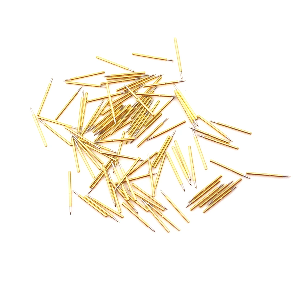 Wholesale 100pcs/set New P75-B1 Dia 1.02mm 100g Cusp Spear Spring Loaded Test Probes Pogo Pins For Home Tool