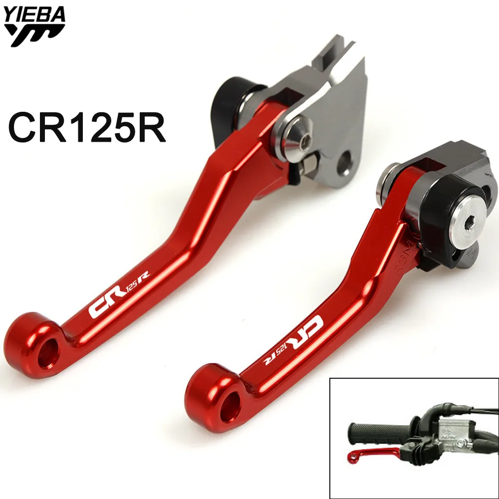 Motorcycle Dirt Bike Brake Clutch Lever LOGO For Honda CR125R CR 125 R 1992-2003 CR125R 2004-2007 Pit Bike Brake Clutch Handle
