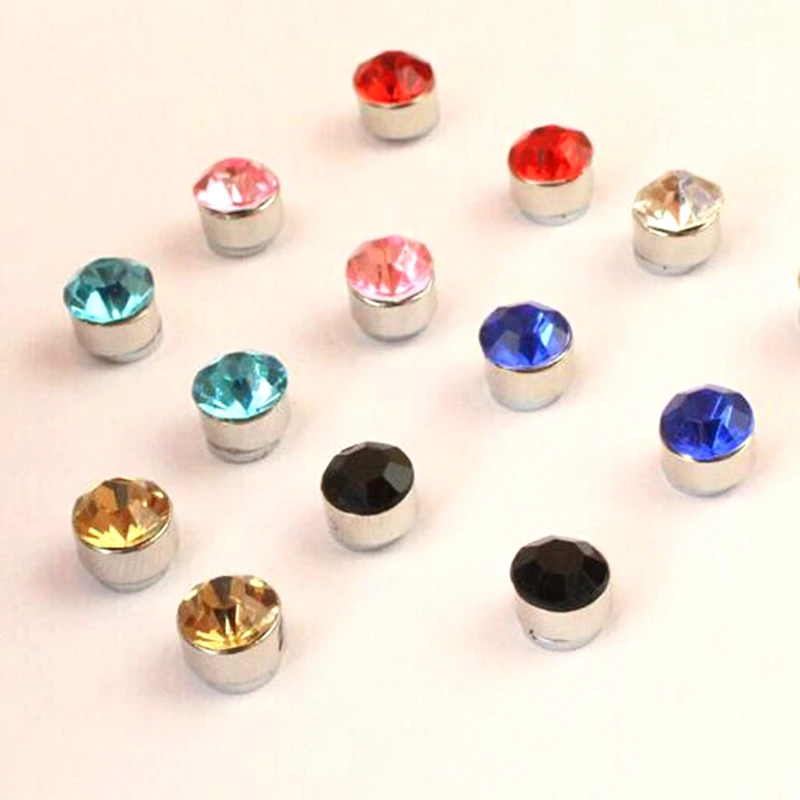 Round Stud Earrings For Men Boy Stainless Steel Ear