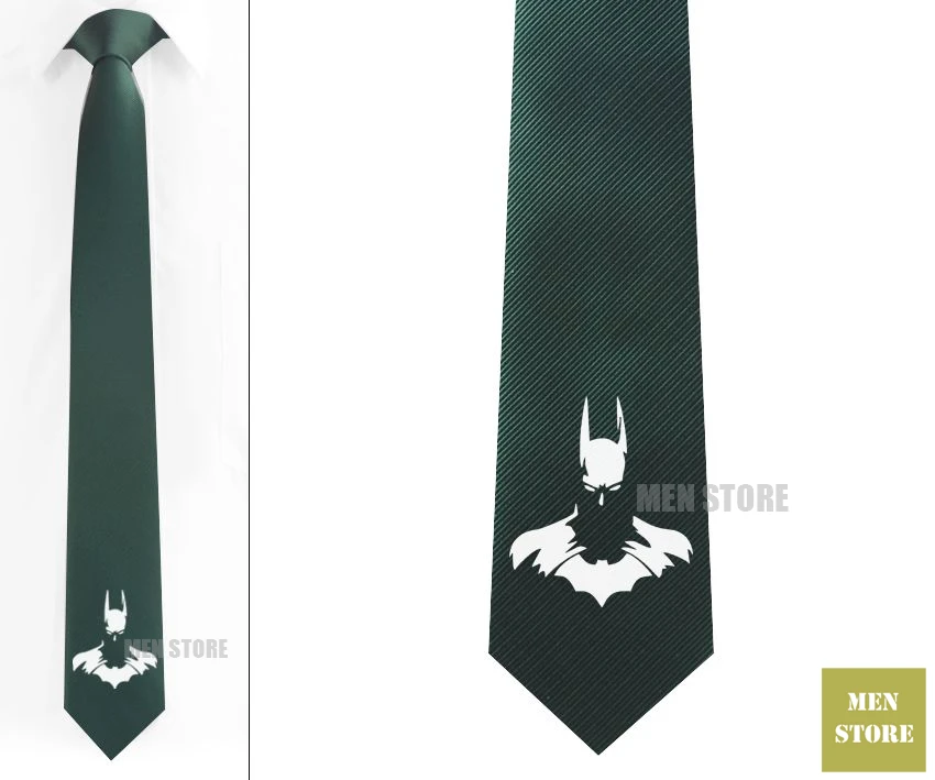 Крутой Мужской Жаккардовый тонкий узкий галстук с Бэтменом 2," 6 см галстук свадебный галстук для жениха запонки LK062M