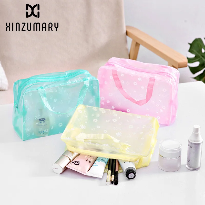 

Casual Large Capatity Transparent Portable Lady Makeup Cosmetic Toiletry Travel Wash Toothbrush Pouch Organizer Bag Make Up Bags
