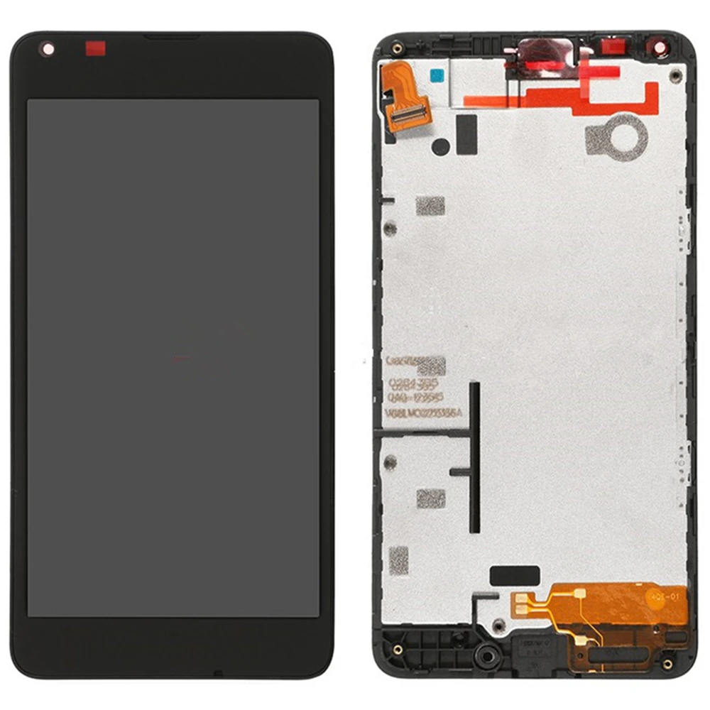 replacement_part_for_microsoft_lumia_640_lte_dual_sim_lcd_screen_and_digitizer_assembly_with_front_housing_-_black_-_microsoft_logo_-_a_grade_4._