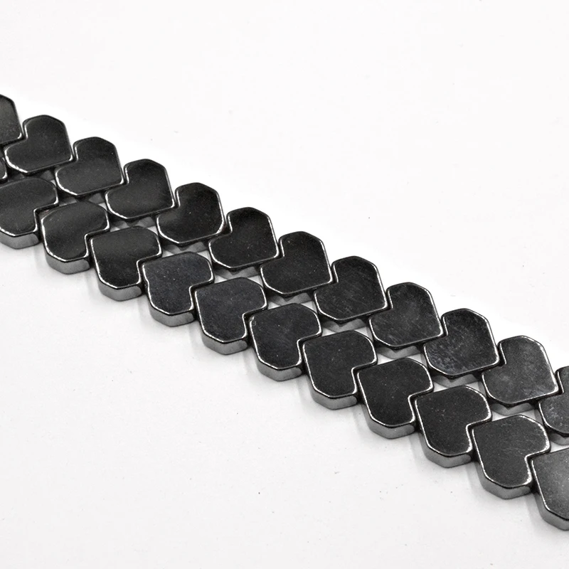 Free Shipping Heart Shape Black Hematite Natural Stone No Magnetic Beads 4/6/7/8/10MM 15inch for Jewelry Bracelet Making DIY
