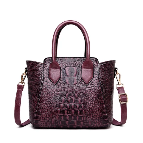 Padrão de Crocodilo do Vintage Crossbody para as Mulheres Bolsas de Couro Novo Bolsas Genuíno Jacaré Tote Bags For Women Ombro Bolsa 2019