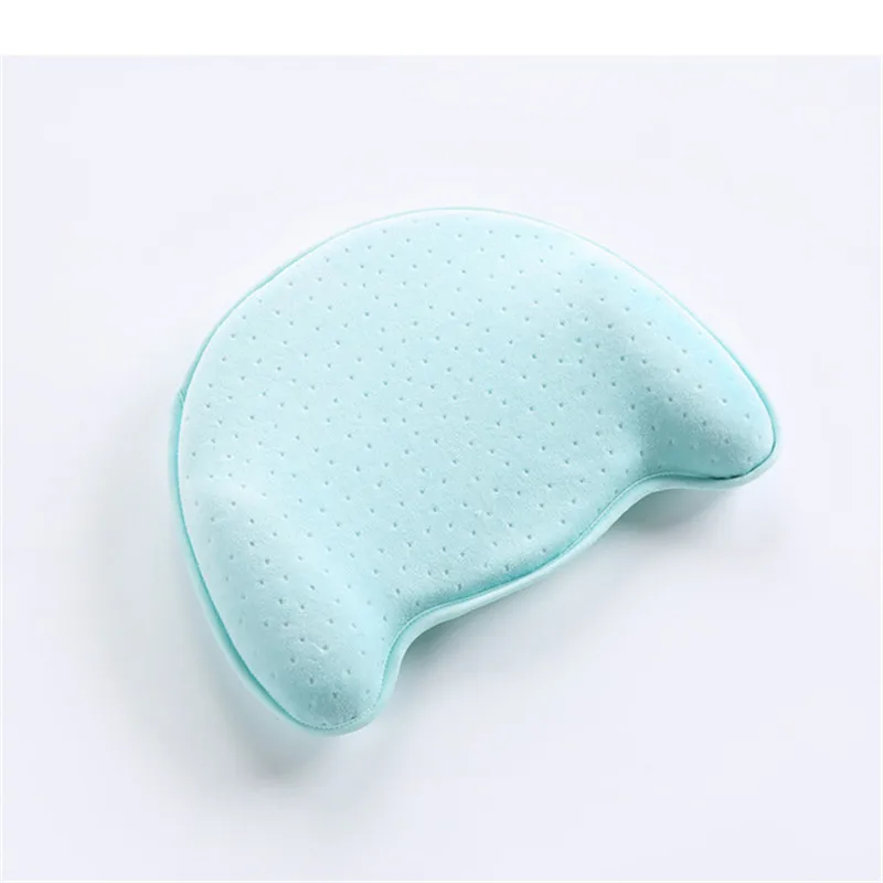 Новорожденная детская форменная подушка Ортопедическая подушка, предотвращающая детей с плоской головкой, поддержка шеи, хлопок, «дышащая» Подушка 0-12 м - Цвет: 4