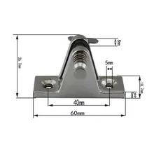 Нержавеющий морской быстроразъемный 90 Болтовой шарнир лодка навесной Топ штуцер шарнир 2 шт 60*36,5*18,56 мм