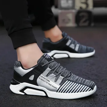 

2019 New Mens Light Jogging Comfortable Running Shoes Men Lace-up Athletic Trainers Male Shoes Outdoor Walking Sneakers E32-03