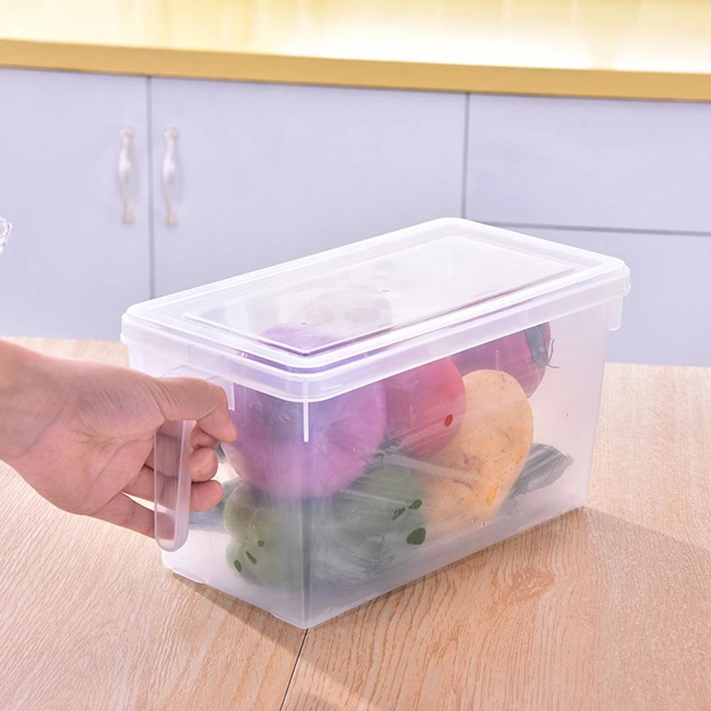 Пластик холодильник контейнер для хранения коробка с крышкой Органайзер