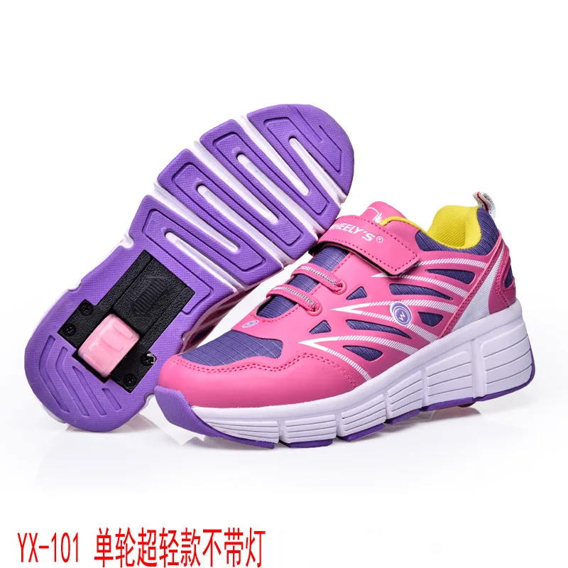 EUR 28-37 جديد الأطفال صغار أحذية التزلج الأسطوانة الاطفال رياضية مع هيليس الفتيان الفتيات واحد عجلة الأحذية الكبار عارضة الفتيان أحذية