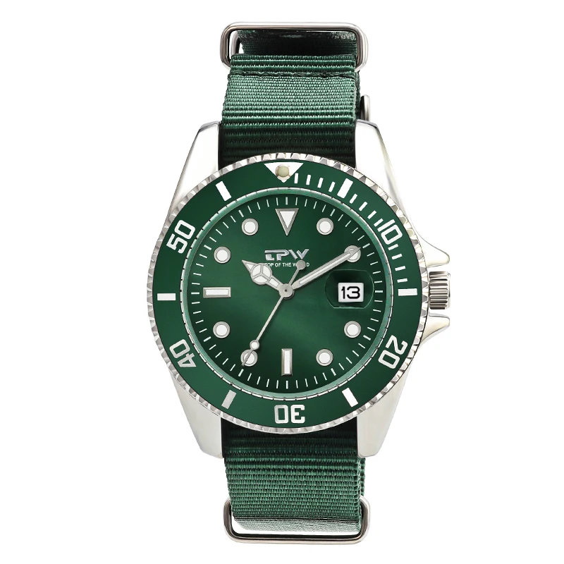 Модные Мужские Аналоговые кварцевые часы мужские наручные часы лучший бренд класса люкс повседневные часы зеленый нейлоновый ремешок