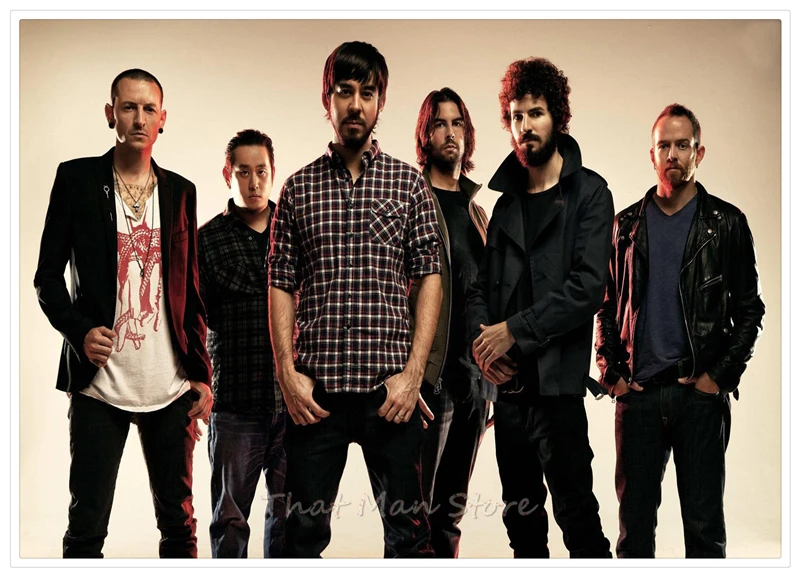 Linkin Park белая крафт-бумага Бумага постер для бара/Кафе Ретро плакат декоративной живописи 42X30 см - Цвет: Золотой