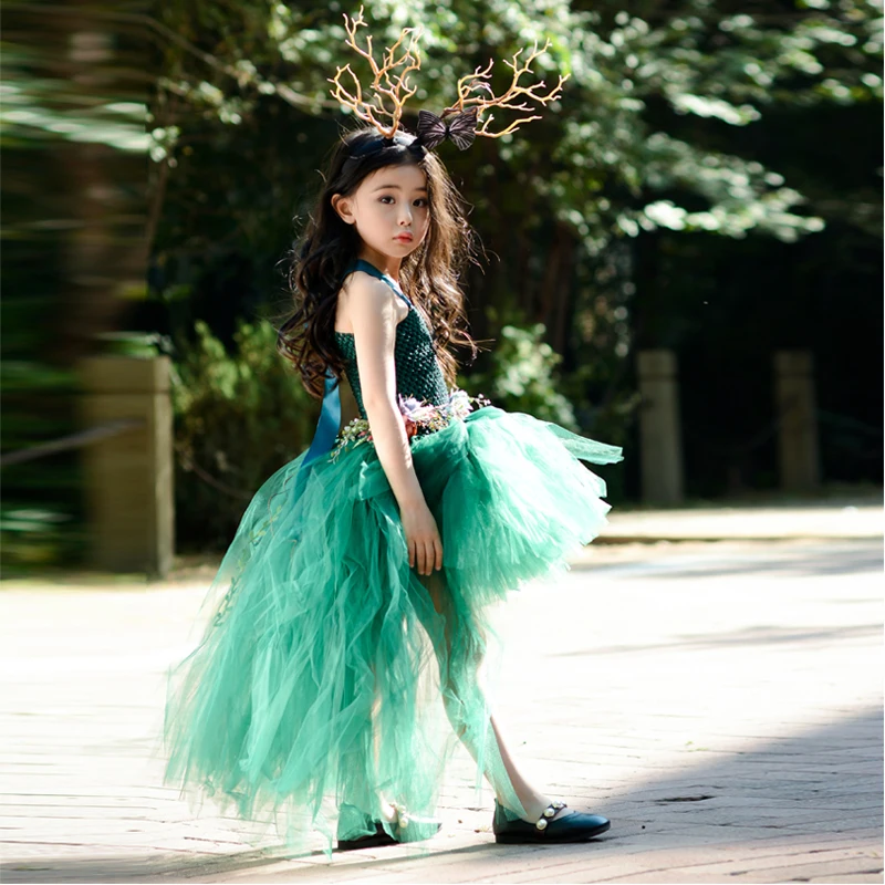 Костюм эльфа для девочек от 10 до 12 лет, элегантное платье русалки для маленьких девочек костюмы, детское платье для выпускного вечера