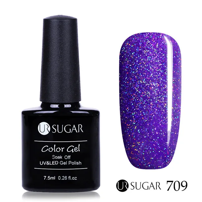 Ur Sugar песочный сахарный гель, цветной градиентный Гель-лак для ногтей, блестящий УФ-Гель-лак, 7,5 мл, замачиваемый светодиодный Гель-лак для дизайна ногтей - Цвет: 709