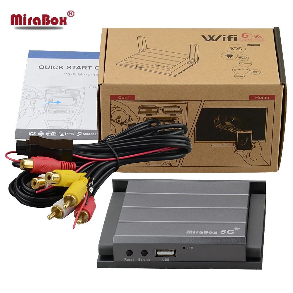 Mirabox 5G Car wifi Mirrorlink Box Support Youtube Mirroring For iOS11 Phone For Android Phone Car