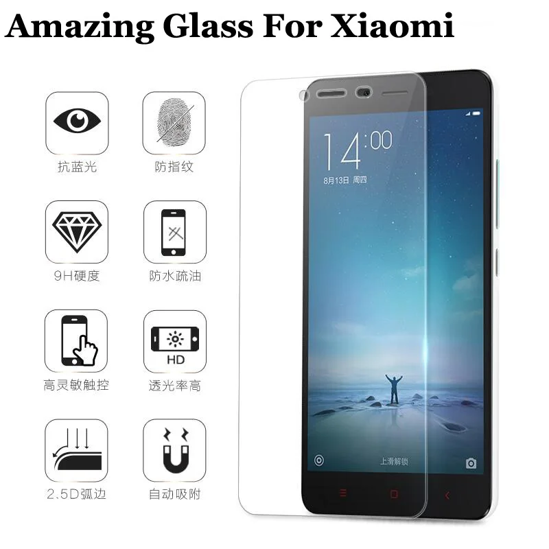 

For Xiaomi Redmi 5A 4A 3X 3S Note 2 3 4 5 Plus For Xiaomi Mi5 Mi4C Mi4i Mi4s Protective Film Screen Protector 9H Tempered Glass