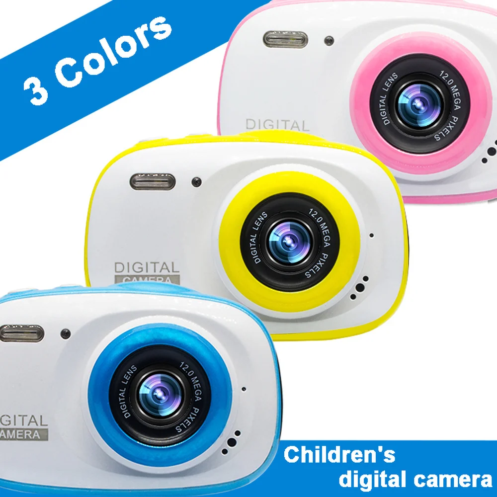 HD Mini 2 дюйма мультяшная Водонепроницаемая Детская Цифровая камера MP3 MP4 игрушка