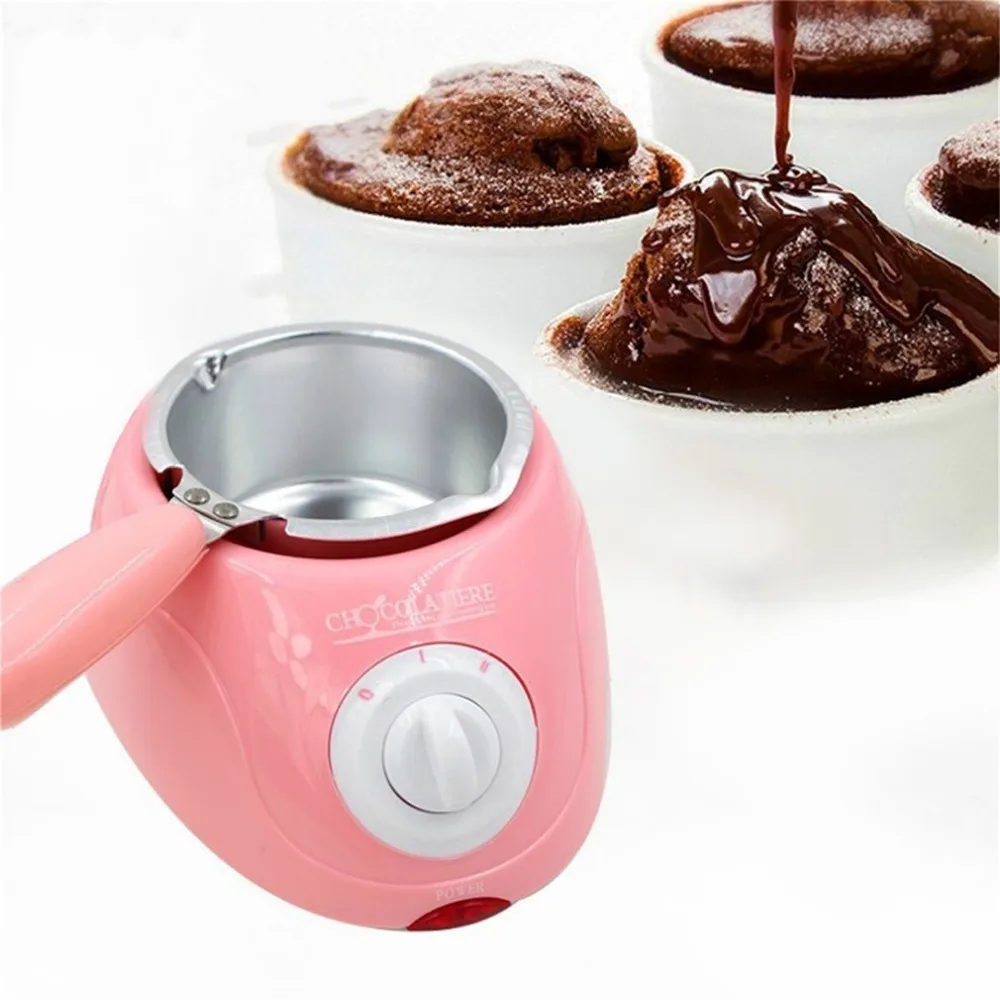 

Durable Hot Chocolate Melting Pot Electric Fondue Melter Machine Set DIY Tool EU plug Stainless steel&Plastic DIY Kitchen Tool