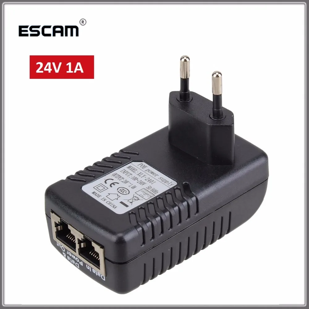 CCTV DC24V 1A 24 Вт Настенный разъем Poe инжектор Ethernet адаптер IP камера PoE телефон Питание США ЕС разъем