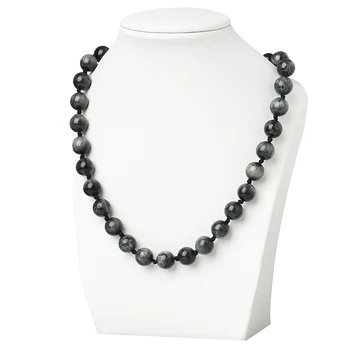 

Wholesale Size For 10mm Round Hawk's Eyes Stone Making Design Diy Chain Necklace 18inch gem Fit jewelry gifts H427