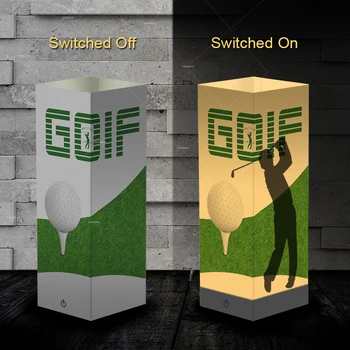 

2018 new design man playing golf style shadow LED night light as christmas gift ideas for sporter